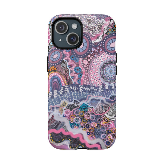 Aboriginal Art - Fairy Floss Skies - Tough Mag Safe Case