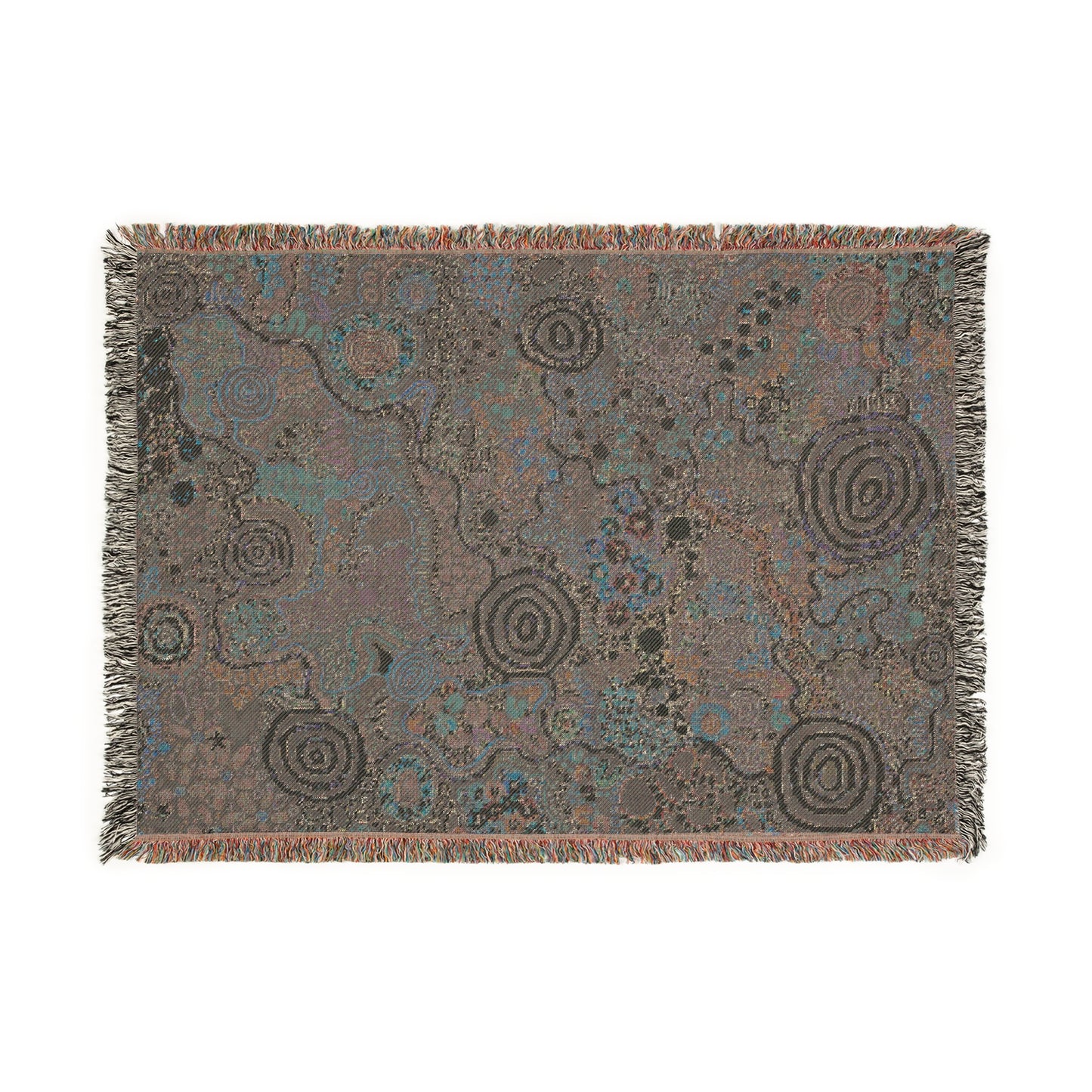Aboriginal Art | Together We Thrive: A Tapestry of Unity | 100% cotton Cozy Woven Blanket