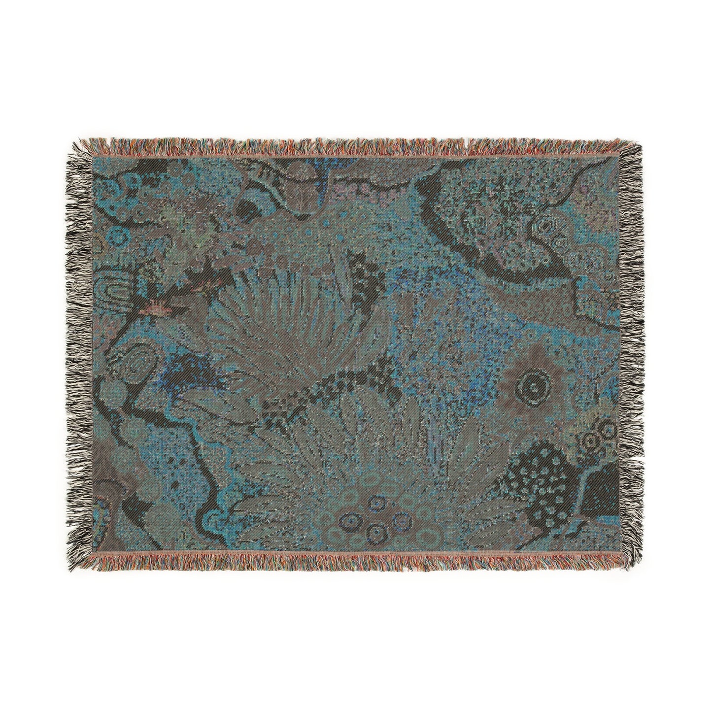 Aboriginal Art | Beautiful Native Flowers | 100% cotton Cozy Woven Blanket