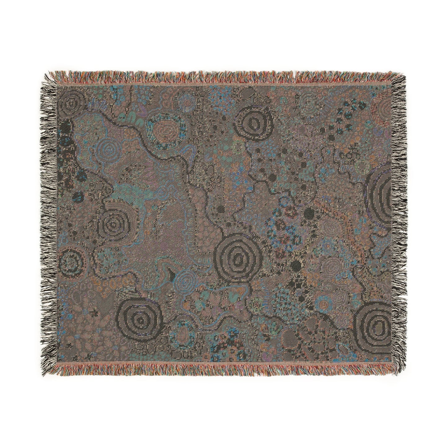 Aboriginal Art | Together We Thrive: A Tapestry of Unity | 100% cotton Cozy Woven Blanket