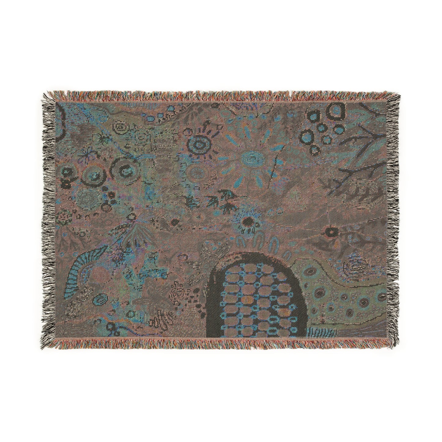 Aboriginal Art | Bocar Bindy | 100% cotton Cozy Woven Blanket