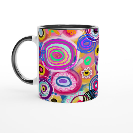 Aboriginal Art | Flower Meadow | 11oz Ceramic Mug