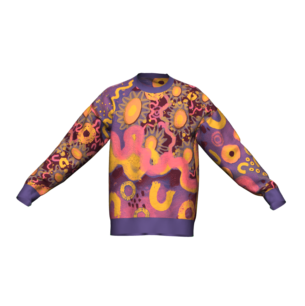 Aboriginal Art | Evoking Emotion | Unisex Knit Sweater "Pullover"