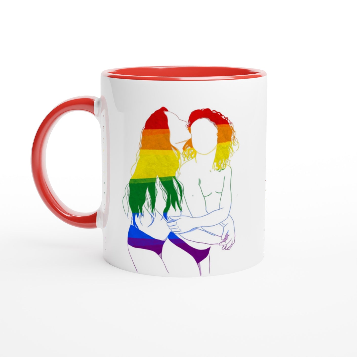 LGBTQIA+ | Love is love | White 11oz Ceramic Mug with Color Inside