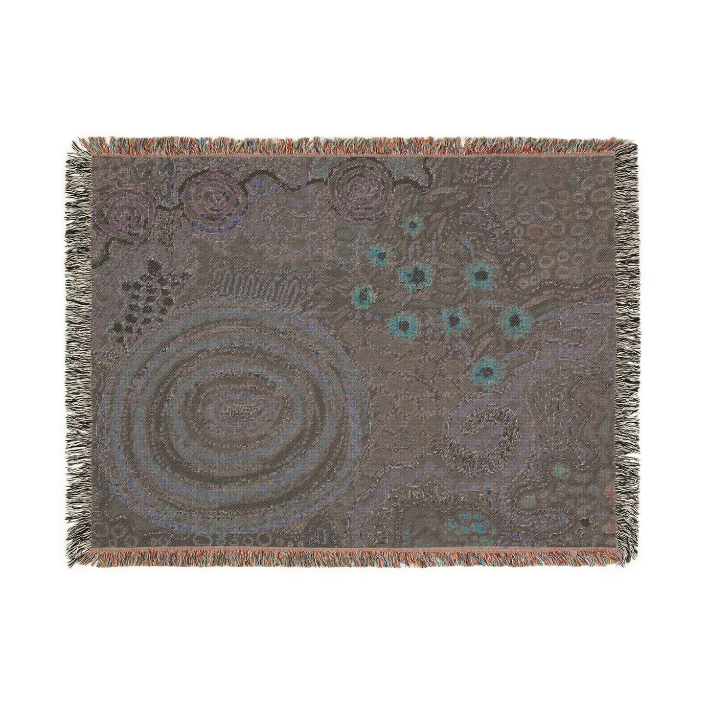 Aboriginal Art | Gumtrees | 100% cotton Cozy Woven Blanket