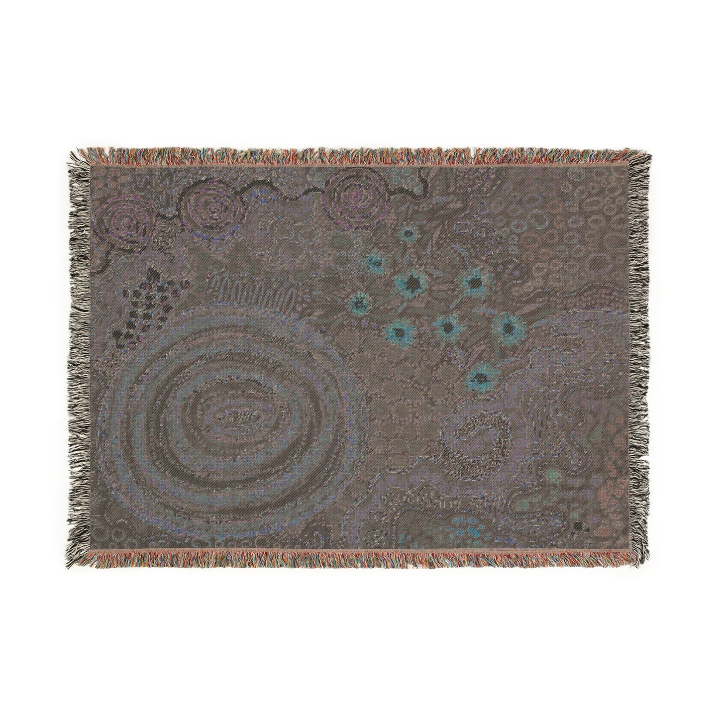 Aboriginal Art | Gumtrees | 100% cotton Cozy Woven Blanket