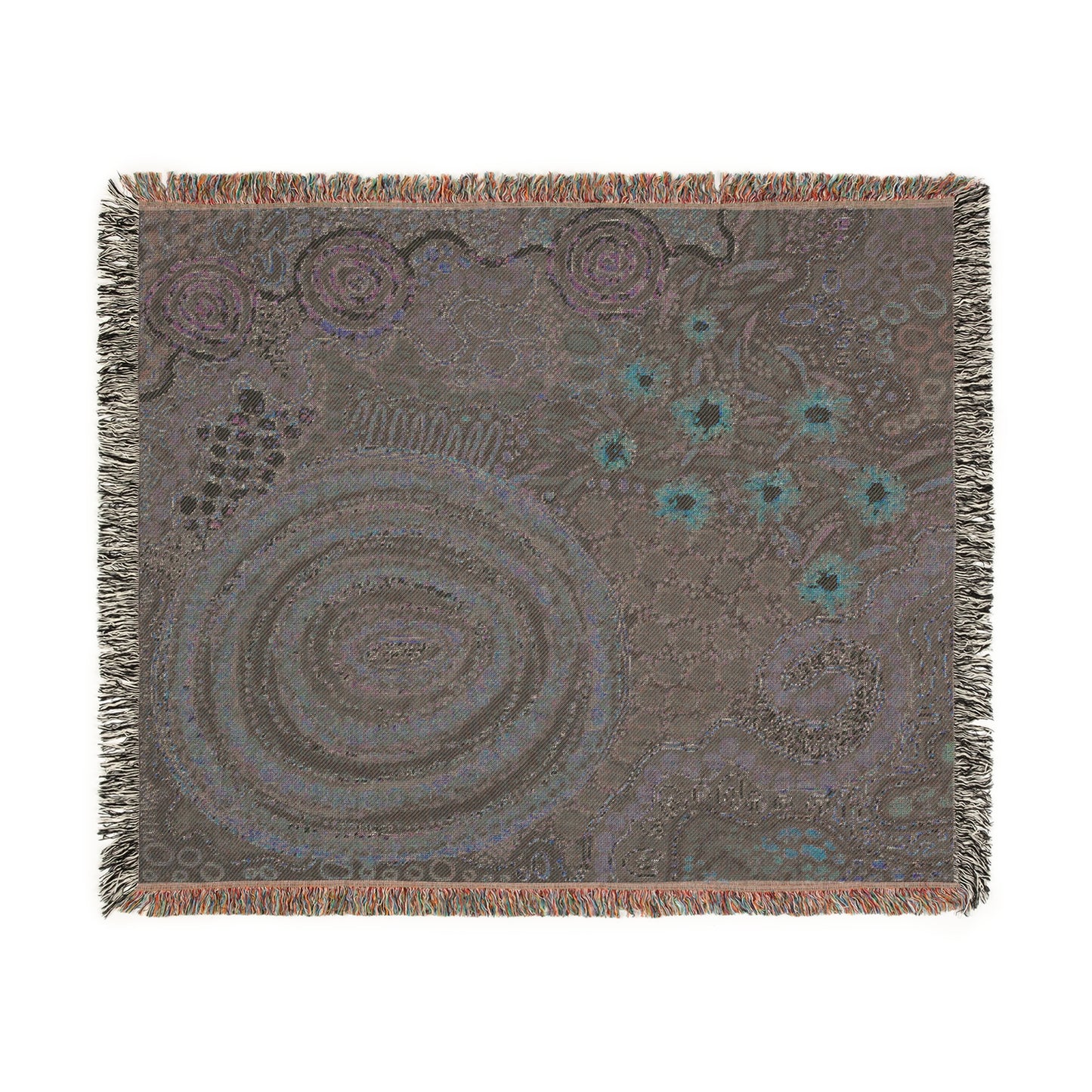 Aboriginal Art | Gumtrees | 100% cotton Cozy Woven Blanket
