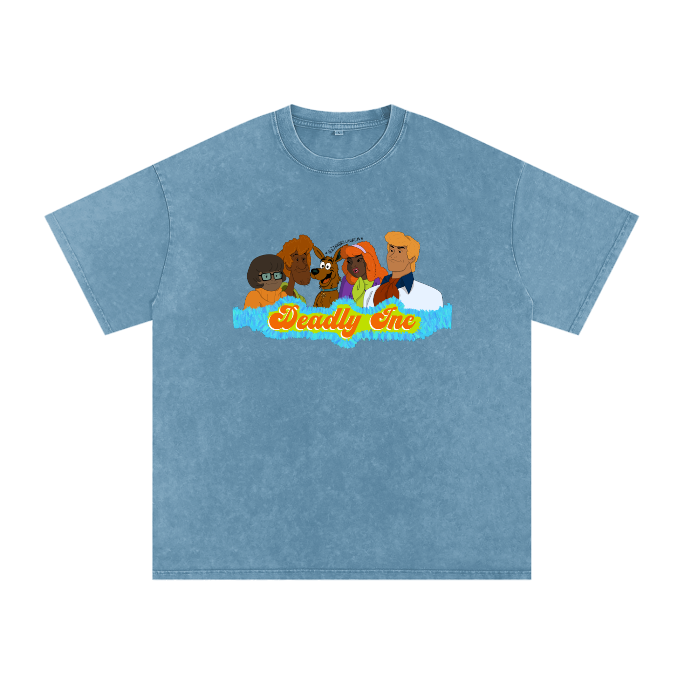 Aboriginal Art | “Deadly Inc” Scooby Roo & the Crew | Streetwear Unisex 100% Cotton Loose Basic Tee