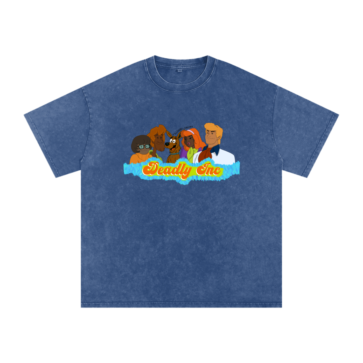 Aboriginal Art | “Deadly Inc” Scooby Roo & the Crew | Streetwear Unisex 100% Cotton Loose Basic Tee
