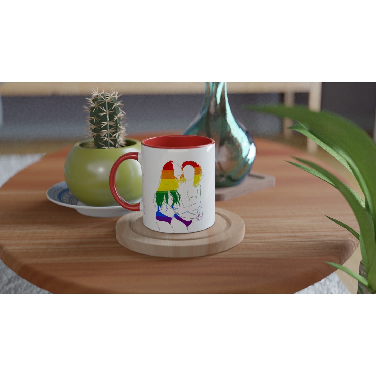 LGBTQIA+ | Love is love | White 11oz Ceramic Mug with Color Inside