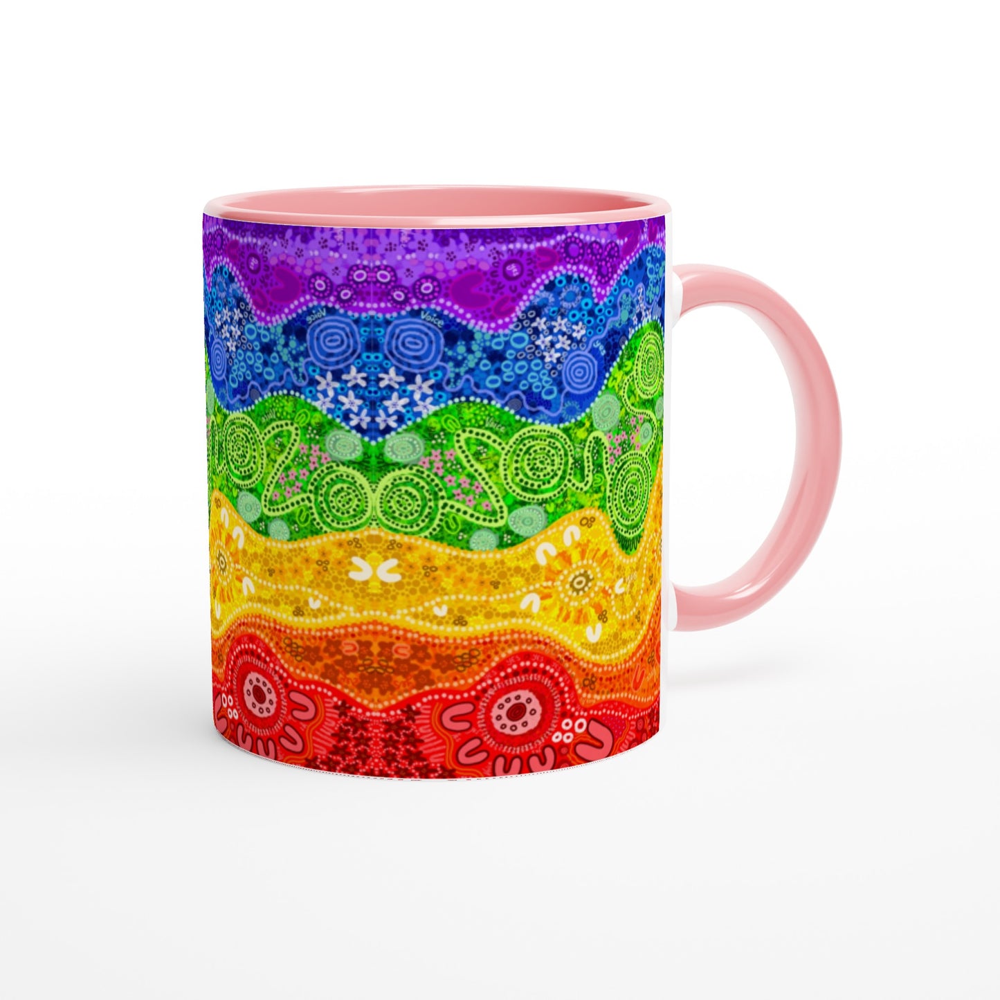Aboriginal Artwork | Equality LGBTQIA Inclusive Pride Flag | Ceramic Mug