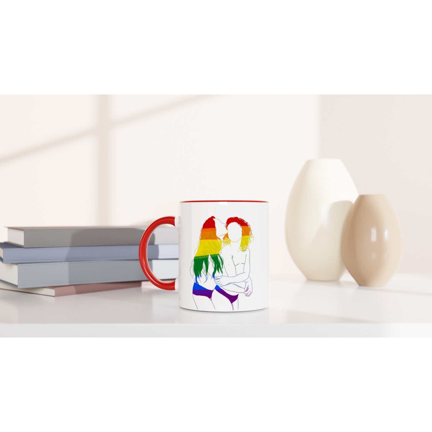 LGBTQIA+ | Love is love | White 11oz Ceramic Mug with Color Inside