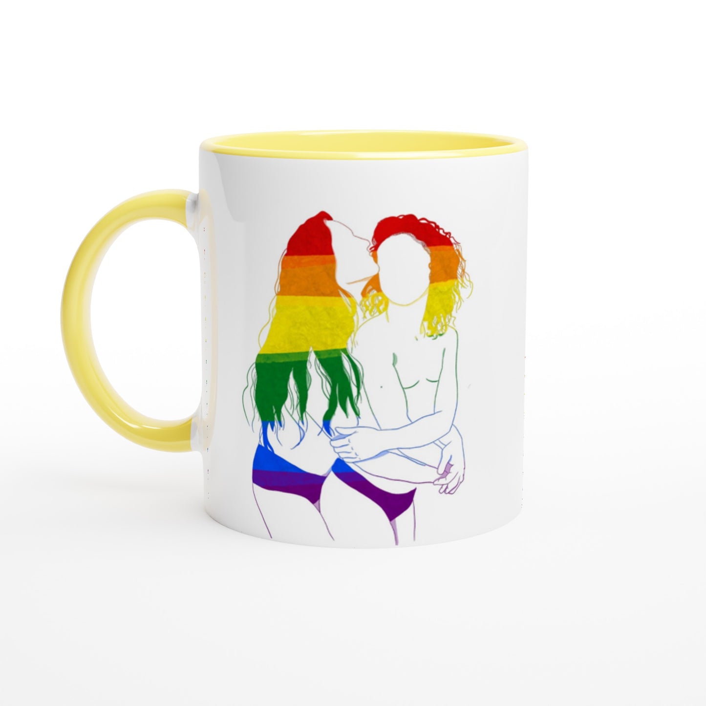 LGBTQIA+ | Love is love | White 11oz Ceramic Mug with Color Inside