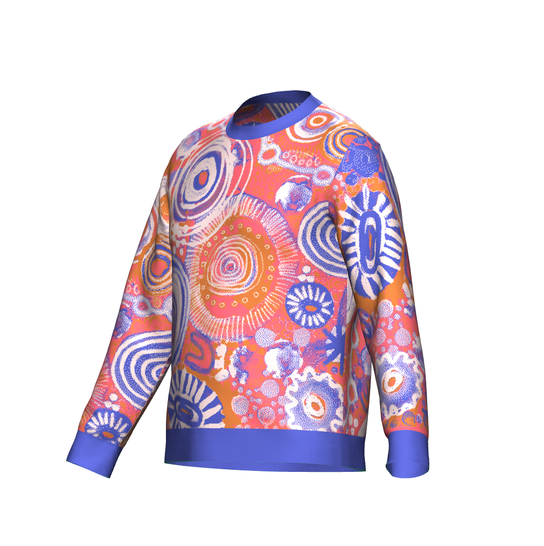 Aboriginal Art | Day Dreaming| Unisex Knit Sweater "Pullover"