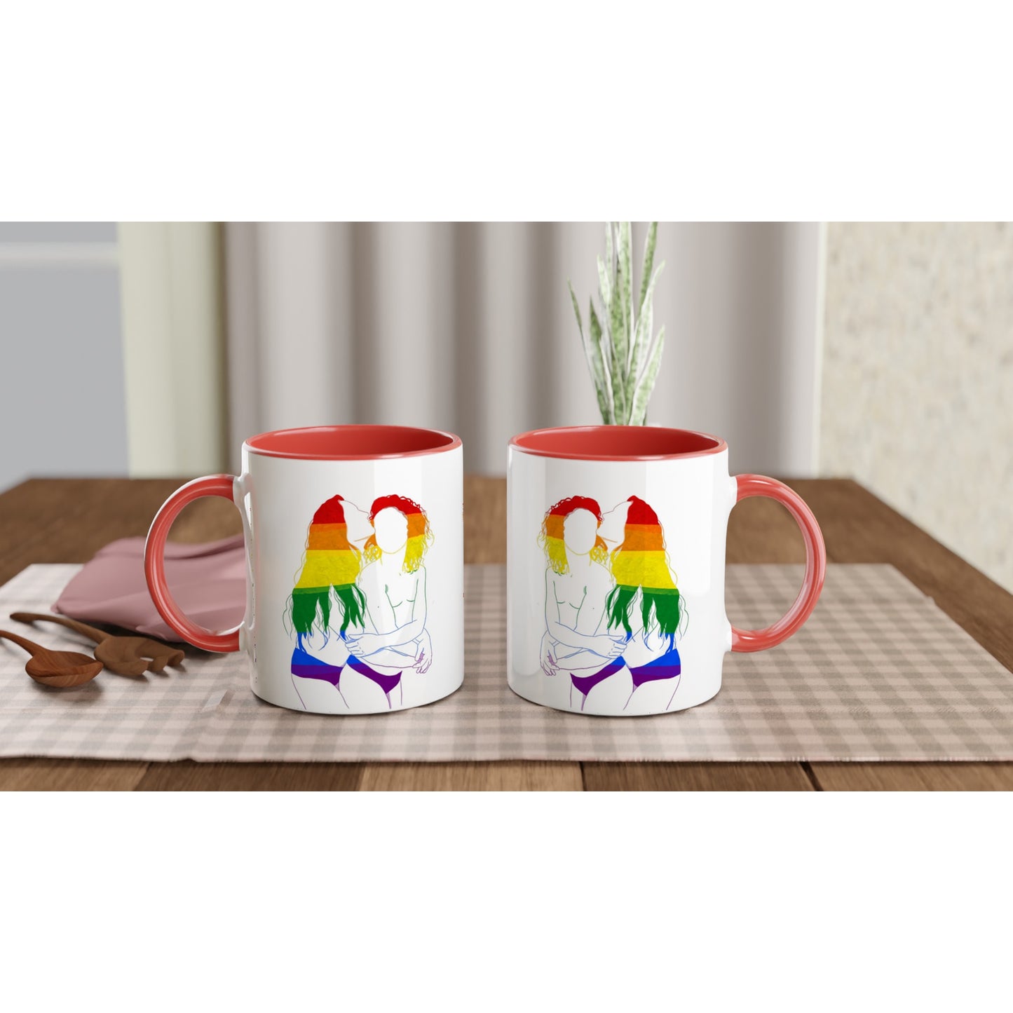LGBTQIA+ | Love is love | White 11oz Ceramic Mug with Color Inside