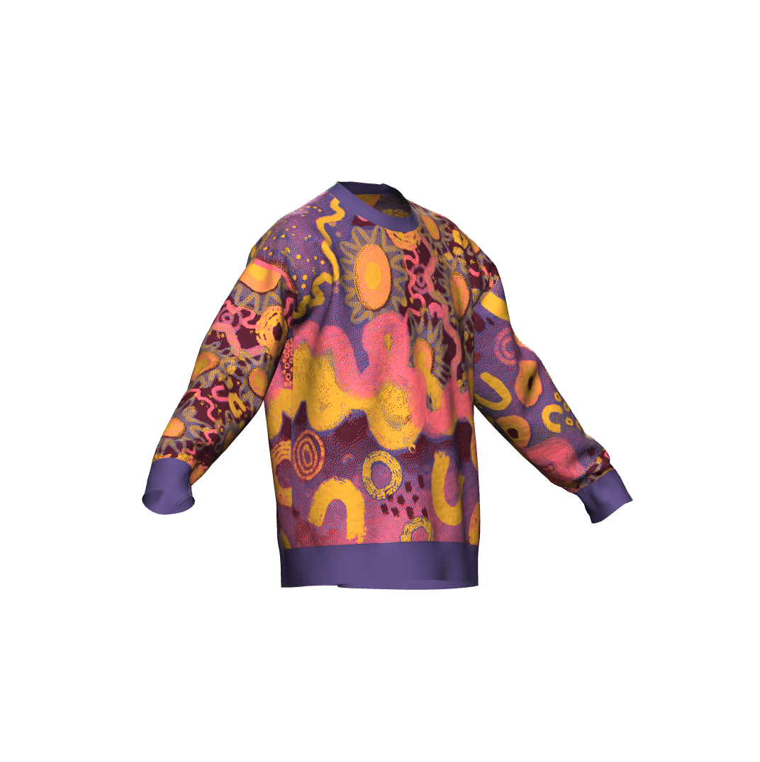 Aboriginal Art | Evoking Emotion | Unisex Knit Sweater "Pullover"