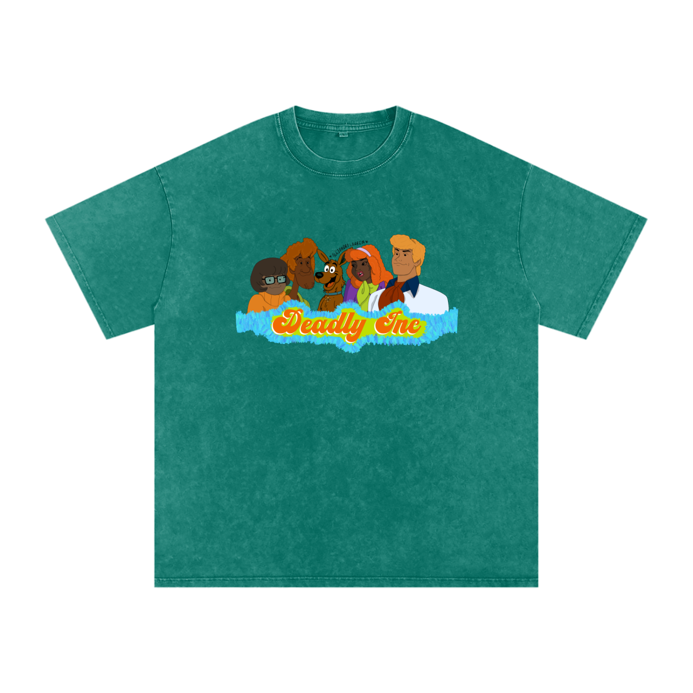 Aboriginal Art | “Deadly Inc” Scooby Roo & the Crew | Streetwear Unisex 100% Cotton Loose Basic Tee