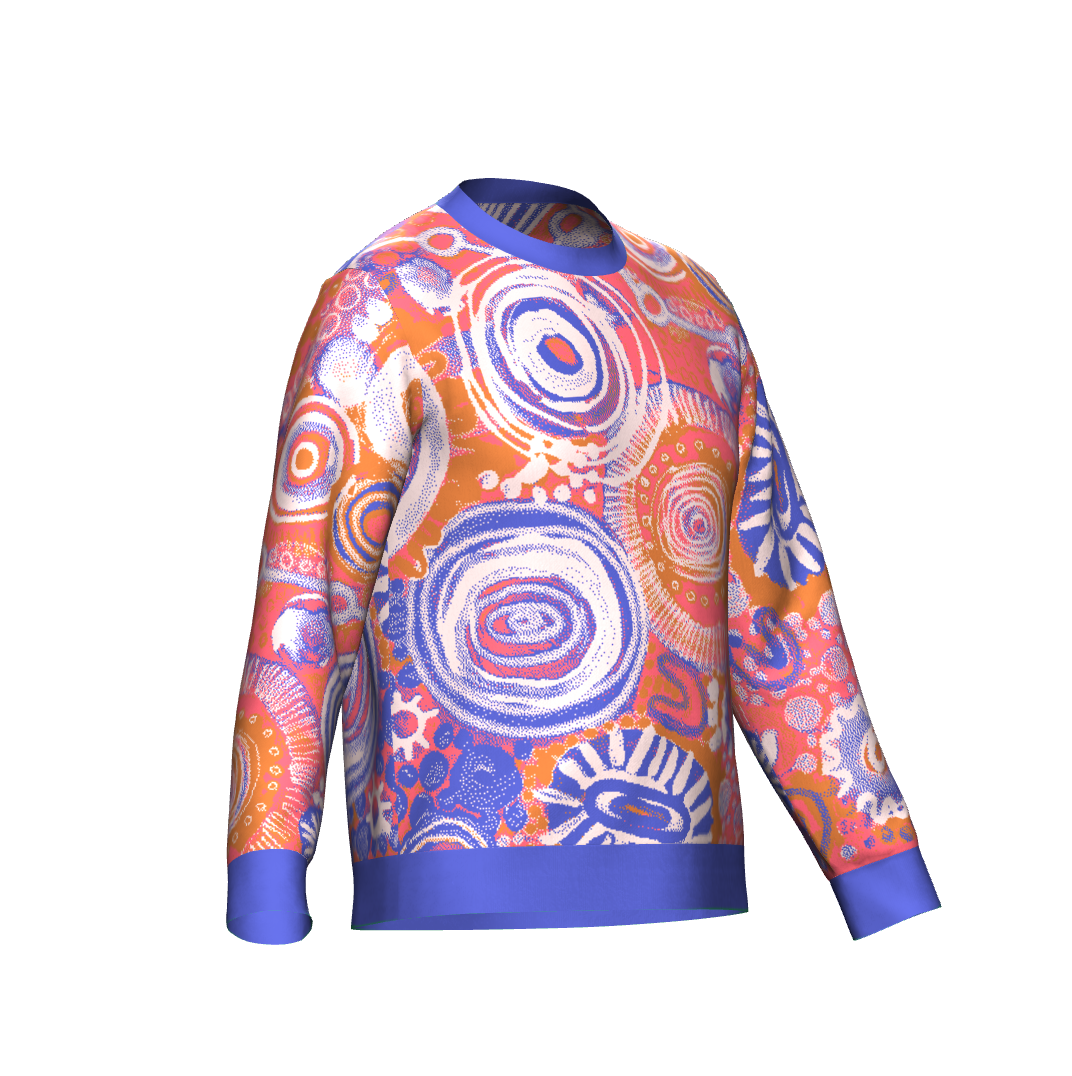 Aboriginal Art | Day Dreaming| Unisex Knit Sweater "Pullover"