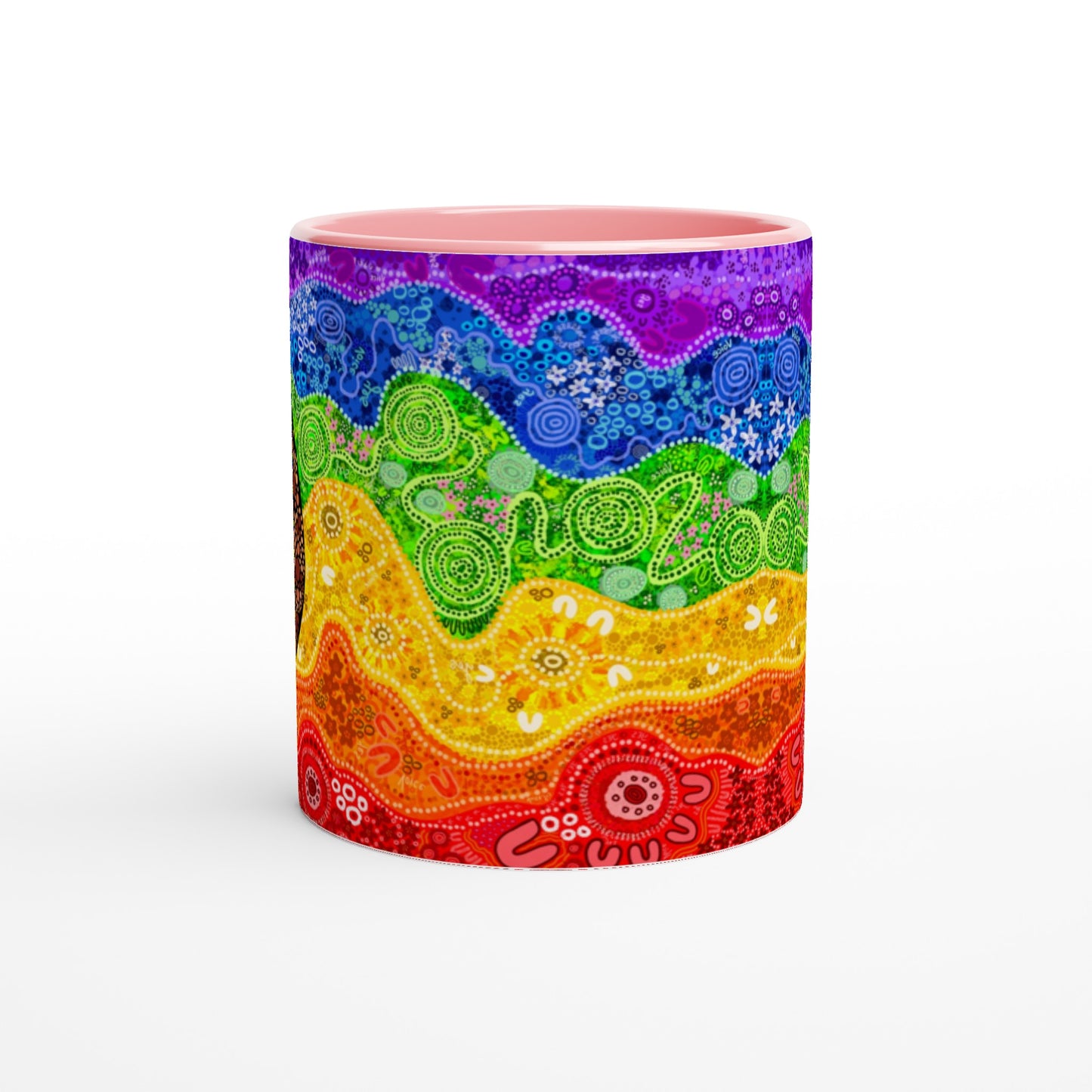 Aboriginal Artwork | Equality LGBTQIA Inclusive Pride Flag | Ceramic Mug