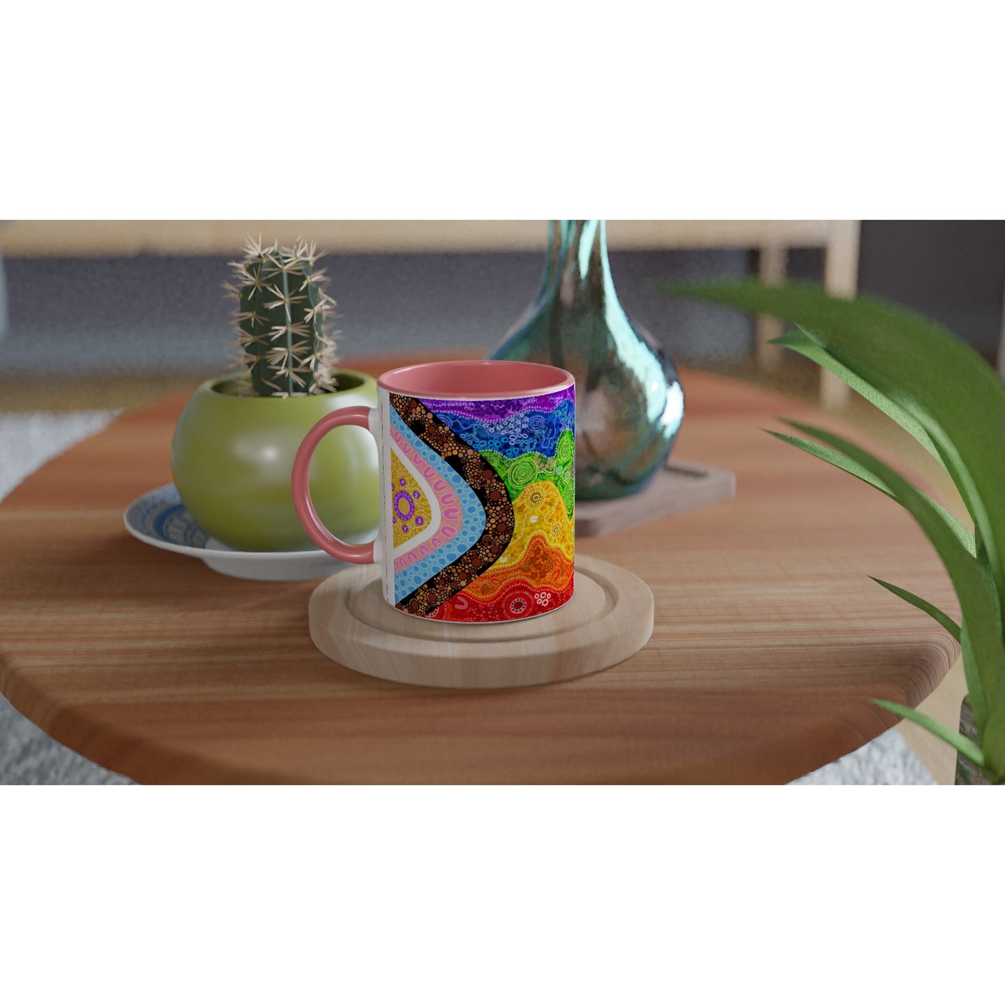 Aboriginal Artwork | Equality LGBTQIA Inclusive Pride Flag | Ceramic Mug