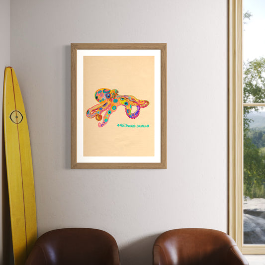 Abstract Expressionism Art | Blue-Ringed Octopus | Fierce and Fearless Collection | Art Print