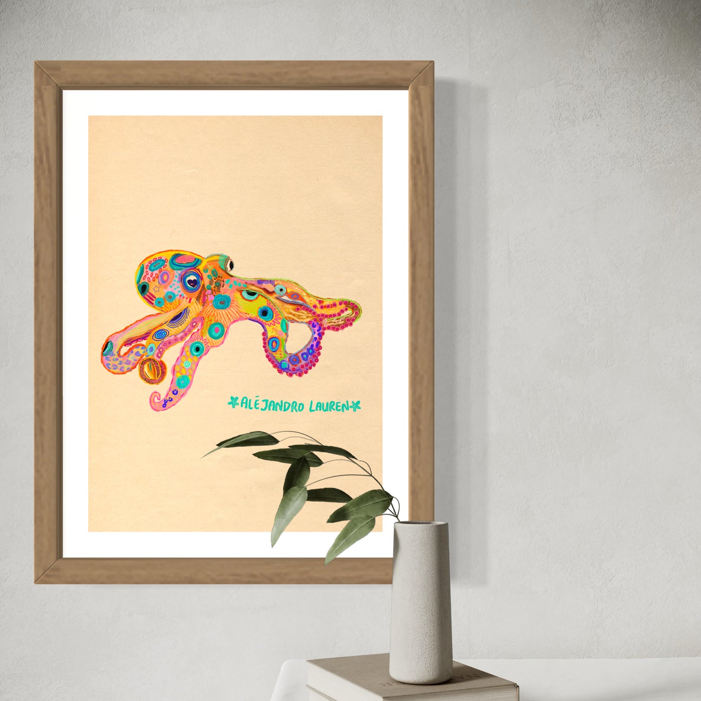 Abstract Expressionism Art | Blue-Ringed Octopus | Fierce and Fearless Collection | Art Print