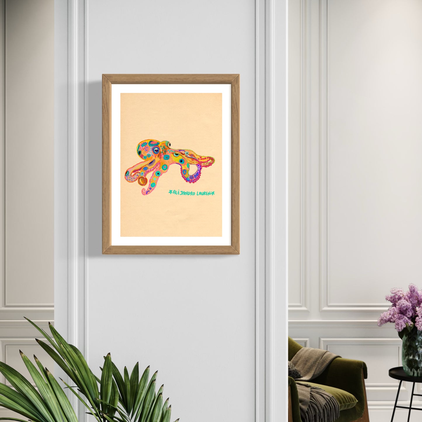 Abstract Expressionism Art | Blue-Ringed Octopus | Fierce and Fearless Collection | Art Print