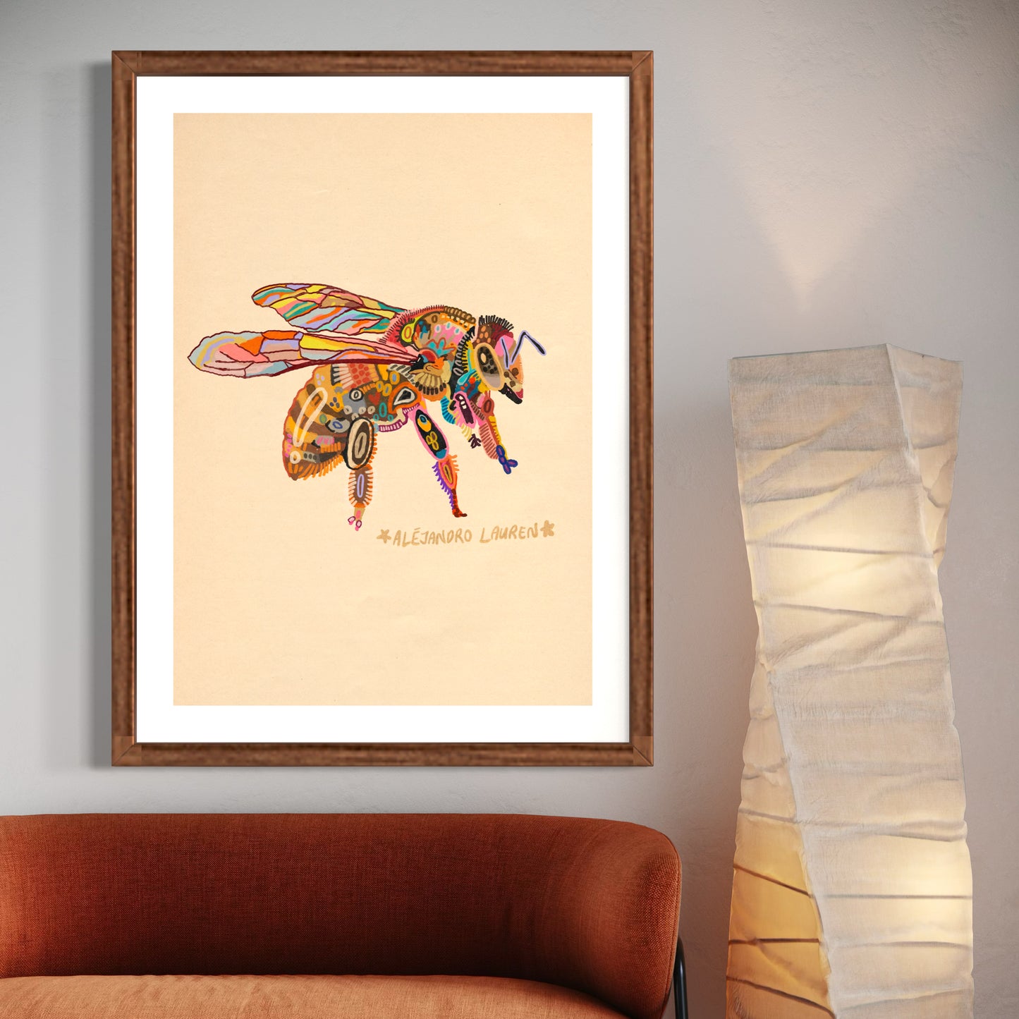 Abstract Expressionism Art | Native Australian Bee | Fierce and Fearless Collection | Art Print
