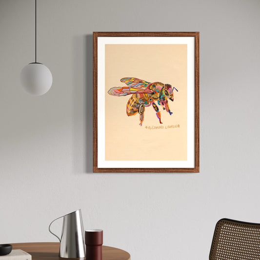 Abstract Expressionism Art | Native Australian Bee | Fierce and Fearless Collection | Art Print