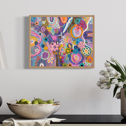 Aboriginal Artwork | Happy With Me |  | Original Painting 50 x 40 cm Version One