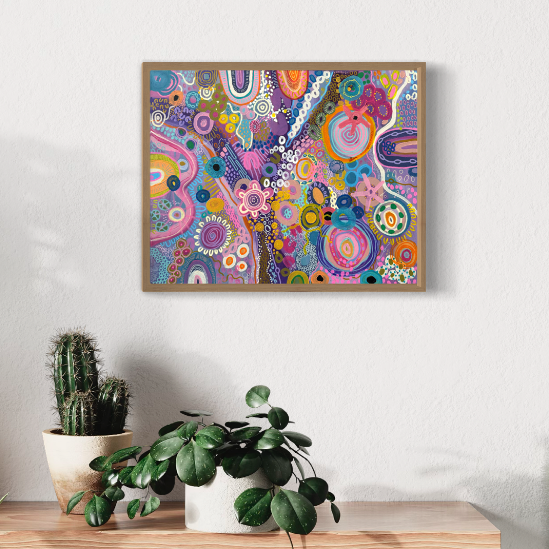 Aboriginal Artwork | Happy With Me |  | Original Painting 50 x 40 cm Version One