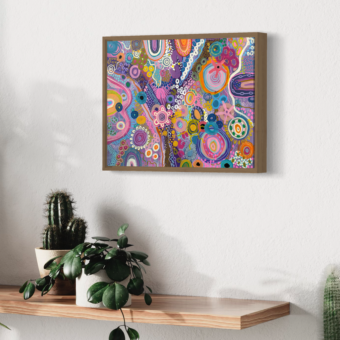 Aboriginal Artwork | Happy With Me |  | Original Painting 50 x 40 cm Version One