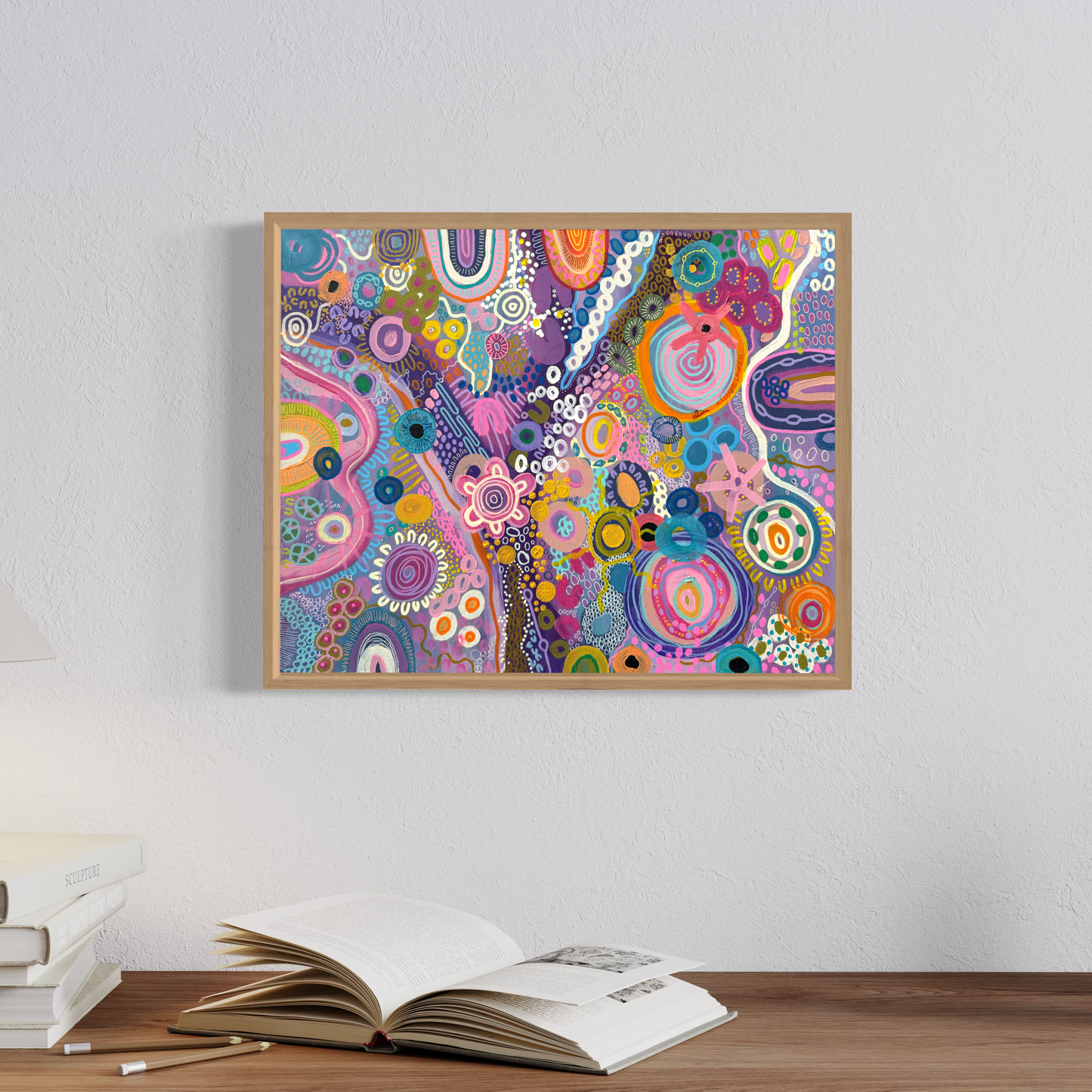 Aboriginal Artwork | Happy With Me |  | Original Painting 50 x 40 cm Version One