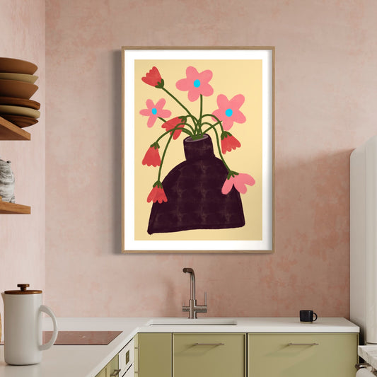 Flower Art | Daisies in a Vase | Art Print