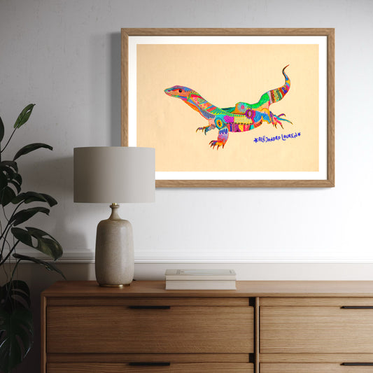 Abstract Expressionism Art | Goanna | Fierce and Fearless Collection | Art Print