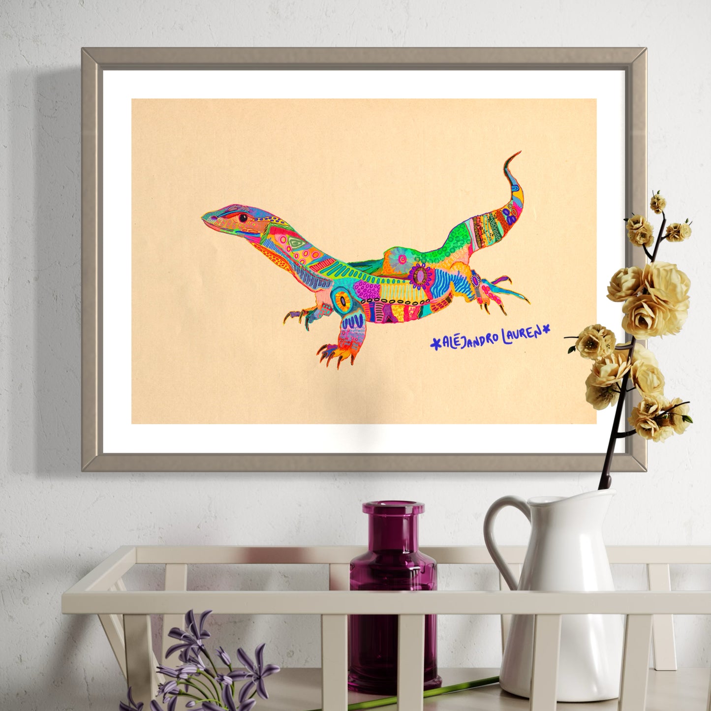 Abstract Expressionism Art | Goanna | Fierce and Fearless Collection | Art Print