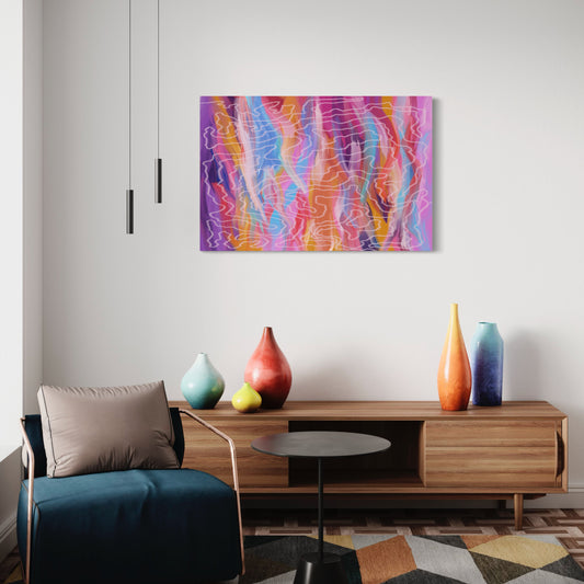 Aboriginal Art | Whispers of Renewal: The Scribbly Dance of Life" | Print to Canvas | Limited Release - 30