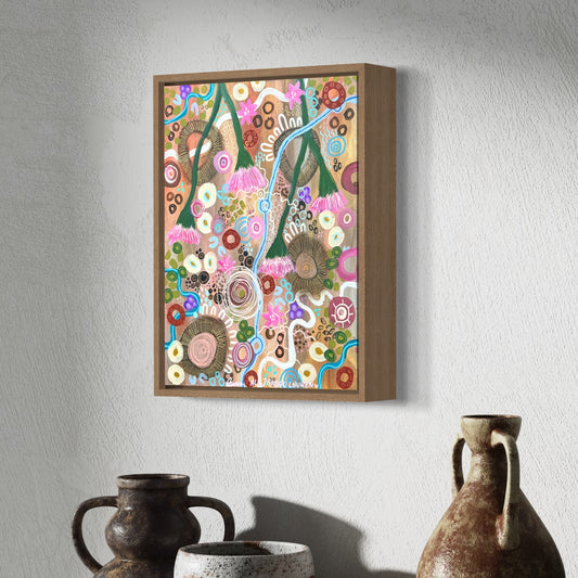 Aboriginal Art | Among the Flowers | Original Painting 30 x 40 cm