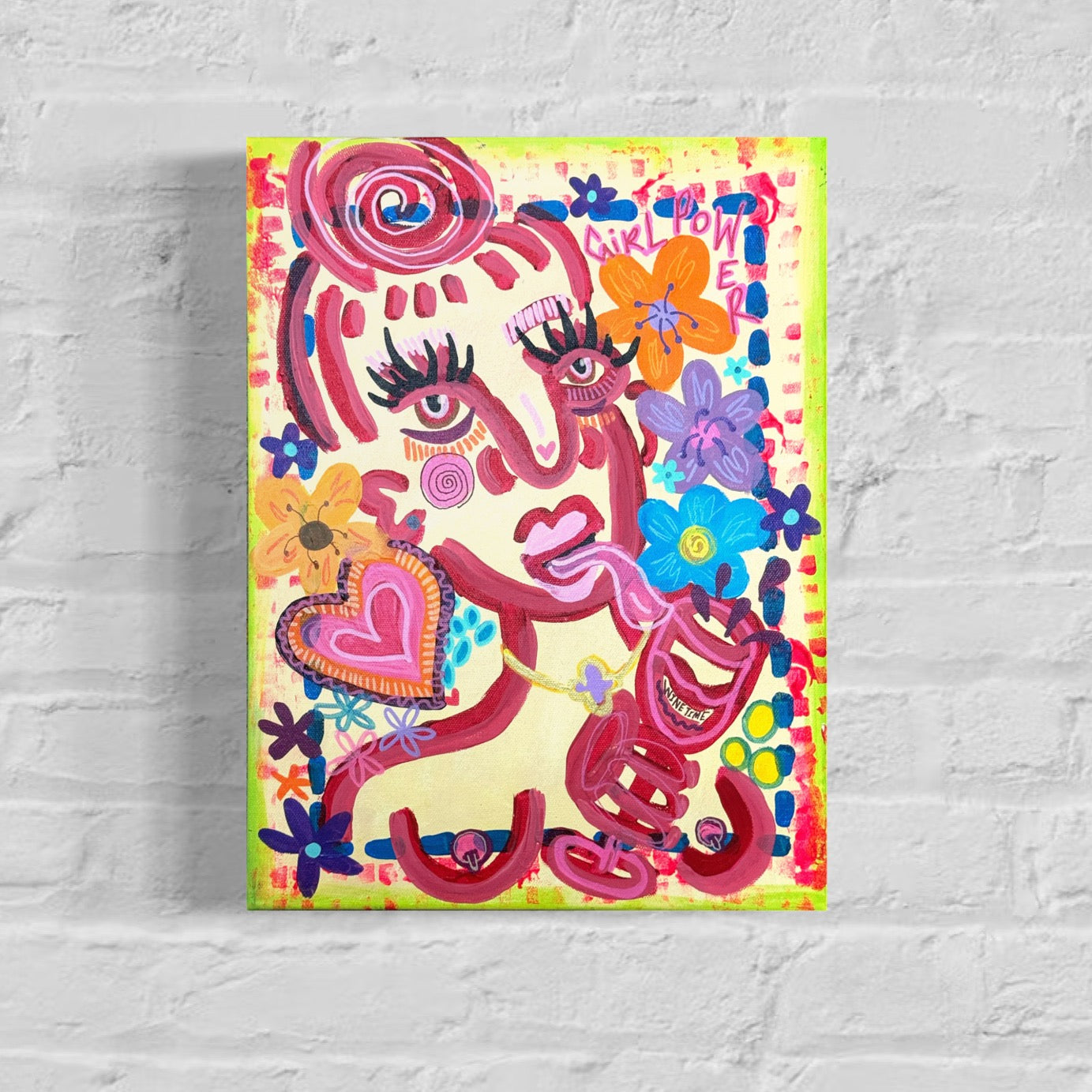 Abstract Expressionism | Wine time | 30 x 40 cm | original painting