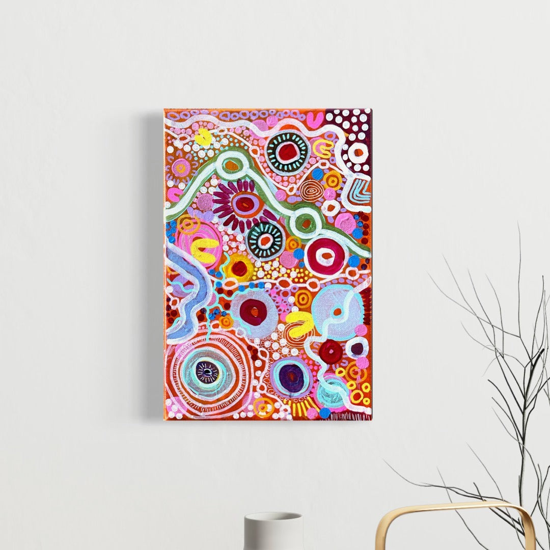 Aboriginal Art | Rustic Sunscape |  Original Painting