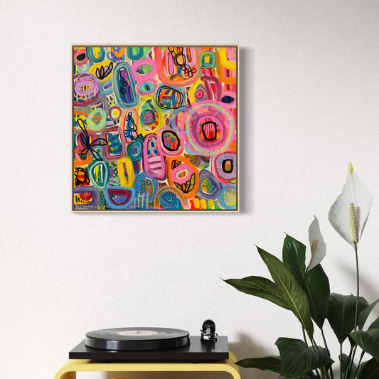 Abstract Art | Searching for optimism | Original Painting 52 x 52cm