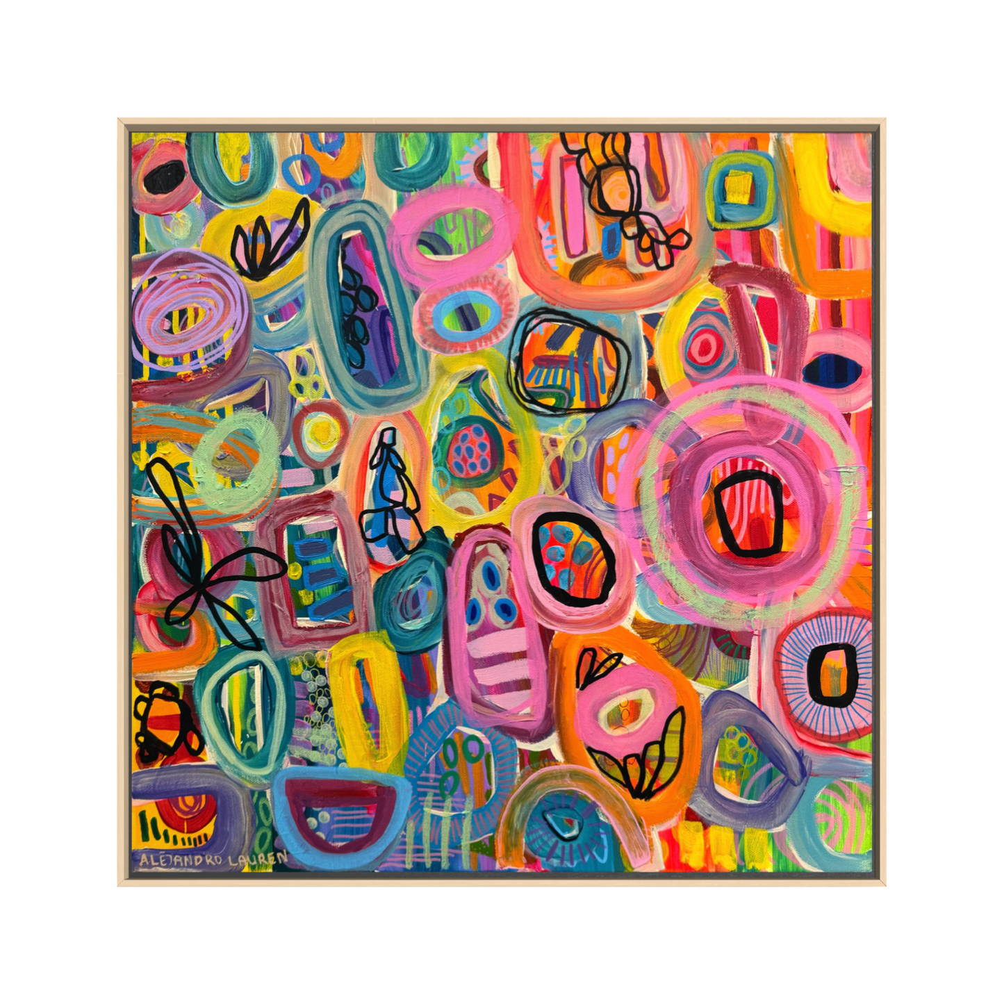 Abstract Art | Searching for optimism | Original Painting 52 x 52cm