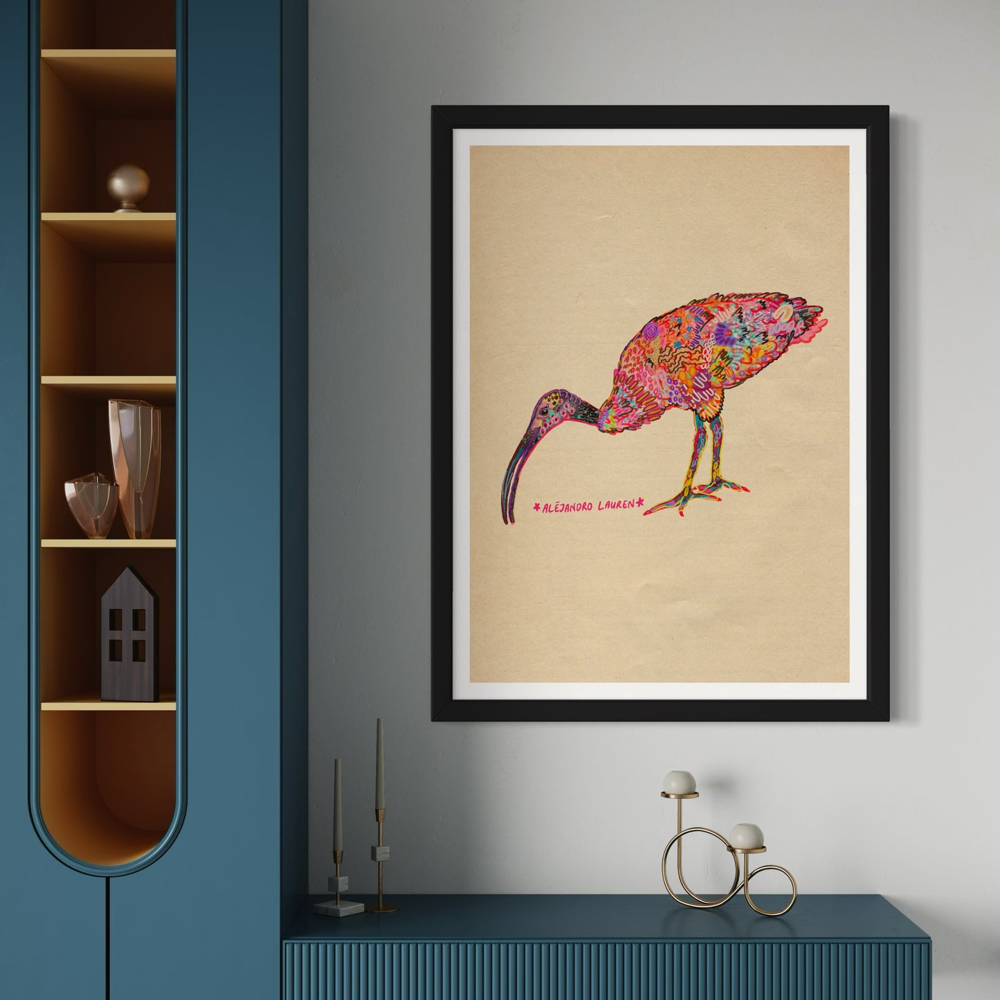 Abstract Expressionism Art | Ibis | Fierce and Fearless Collection | Art Print