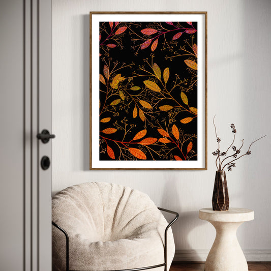 Flower Art | Pretty Autumn Leaves | Art Print