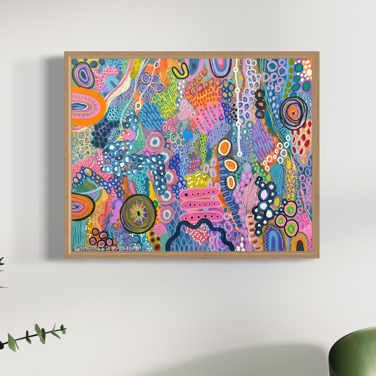 Aboriginal Artwork | Happy With Me |  | Original Painting 50 x 40 cm Version Two