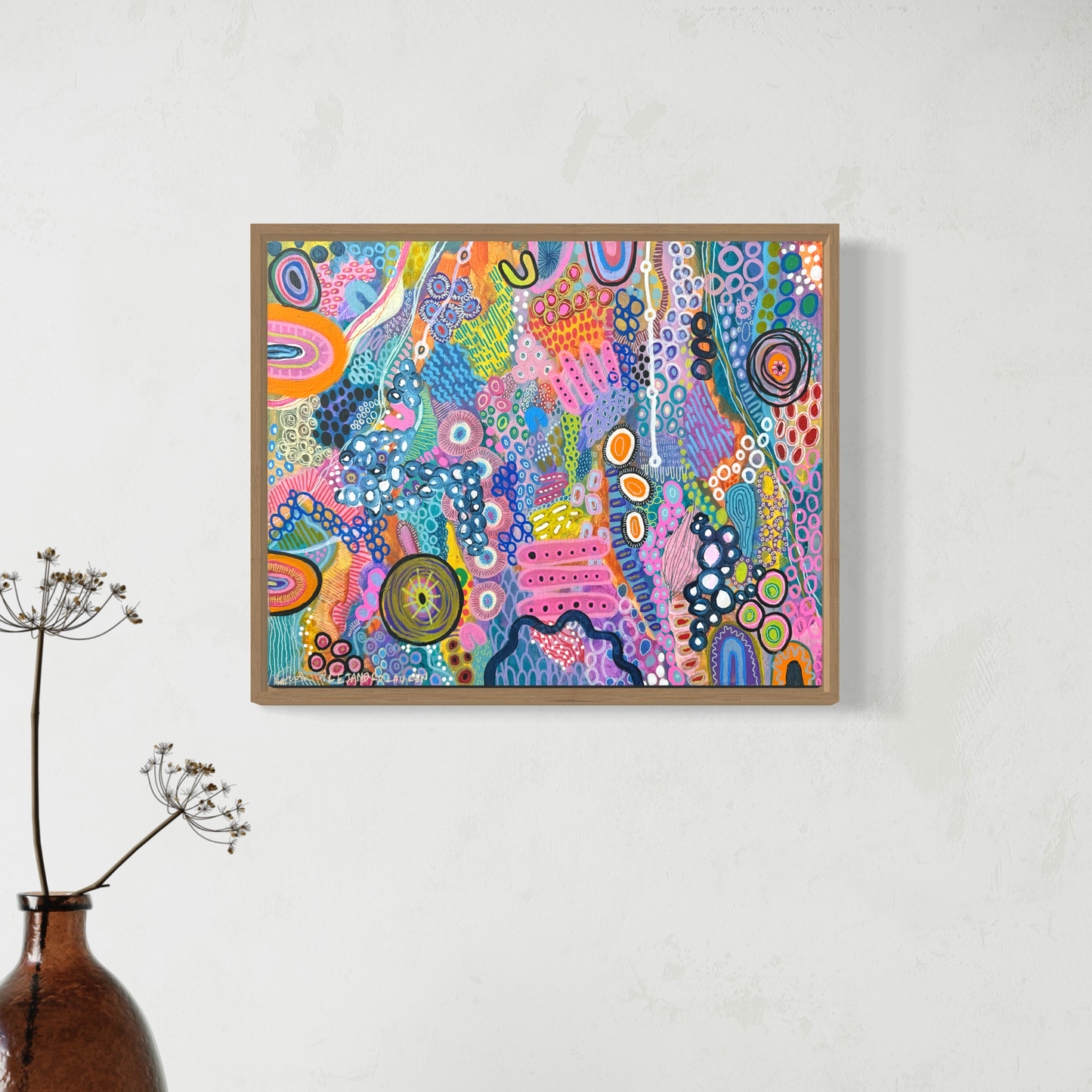 Aboriginal Artwork | Happy With Me |  | Original Painting 50 x 40 cm Version Two