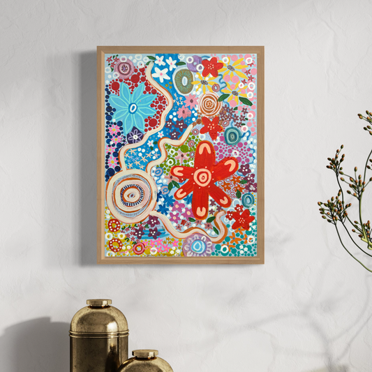 Aboriginal Art | Child Like | Original painting - 30 x 40 cm