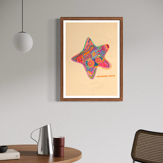 Abstract Expressionism Art | Starfish | Fierce and Fearless Collection | Art Print