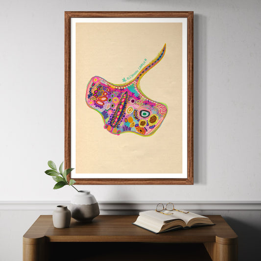 Abstract Expressionism Art | Stingray | Fierce and Fearless Collection | Art Print