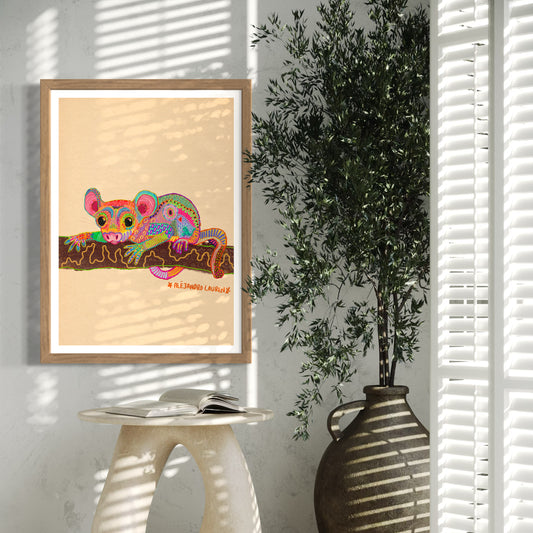 Abstract Expressionism Art | Sugar Glider | Fierce and Fearless Collection | Art Print